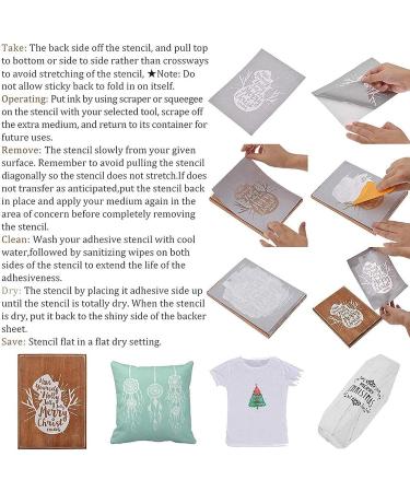 YeulionCraft Self-Adhesive Silk Screen Printing Stencil: Letter Pattern Series for DIY T-Shirt and Fabric Painting - Buy Online on GoSupps.com