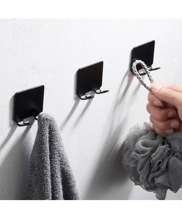 Razor Hook - Stamp-Free Wavy Hanger | Self-Adhesive Waterproof Space-Aluminum Shower Sponge Hook - Black - Buy Online on GoSupps.com