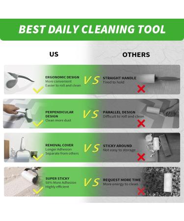 Extra Sticky Lint Roller for Animal Hair - 300 Sheets 2 Handles & 5 Refills | Ideal for Clothing Furniture & Carpet - Buy Online on GoSupps.com