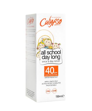 Calypso All School Day Long Sun Lotion SPF 40 | 150ml | Water Resistant Sunscreen single