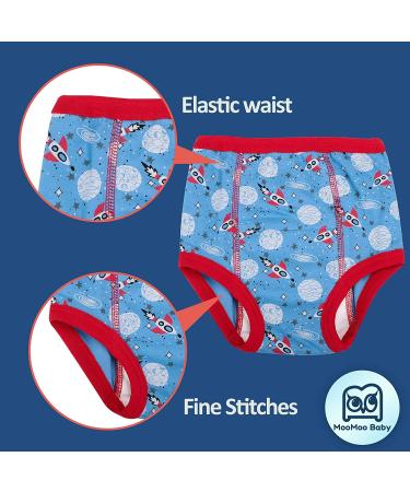 MooMoo Baby 8 Pack Dino Training Pants | Toddler Potty Training Underwear 2-6T | Cotton Absorbent Training Pants 3T - Buy Online on GoSupps.com