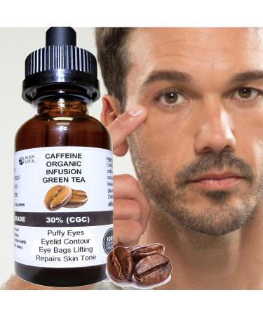 Puffy Eyes Caffeine & Green Tea Serum - Natural Ingredients, Alcohol-Free - Buy Online on GoSupps.com