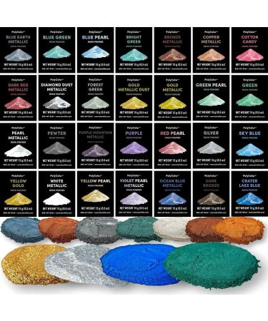 PolyColor Diamond Dust Metallic Powder - Mica Powder for Epoxy Resin and Art Crafts | Fast & Easy Metallic Effects for Casting Resin, Tumblers, Jewelry & Dyes - Buy Online on GoSupps.com