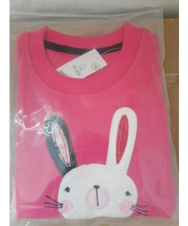 Girls Cotton Sweatshirt | Kids Casual Jumper | Long Sleeve Pullover | Bunny Design | 5-6 Years - Buy Online on GoSupps.com
