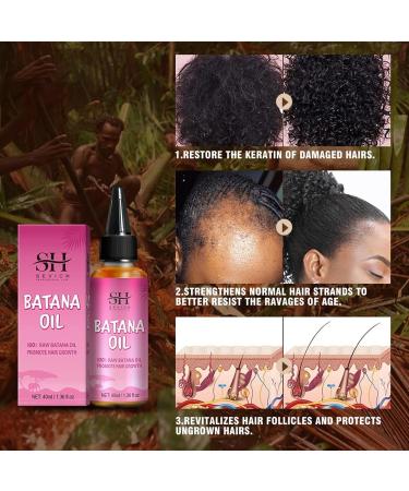  Zankie 1/3 Batana Oil for Hair Growth - 40ml - Batana Oil for Dry and Nourishing Hair - Leave-In Repair Oil - Hair Root Straightening Oil for - Buy Online on GoSupps.com