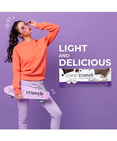 Power Crunch Triple Chocolate Protein Bars - High Protein Snack (12 Count, 1.4oz) - Buy Online on GoSupps.com