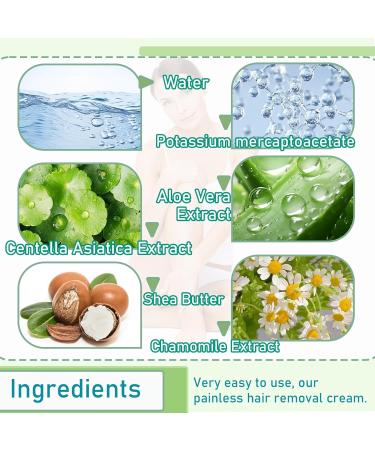 Hair Removal Cream for Women & Men - 120ml Smooth Skin Solution for Arms Legs Bikini Underarms | Moisturizing & Mild Formula - Buy Online on GoSupps.com