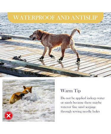 AQH Dog Shoes - Breathable Boots for Dogs with Reflective Straps | Microfiber Leather & Rubber Sole | Size B Wide 7 (6.3-6.7 cm) - International Shipping Available - Buy Online on GoSupps.com