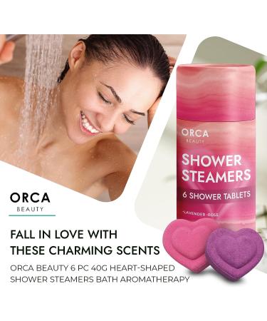 6-Pcs Heart-Shaped Shower Steamers Gift Set - Rose & Lavender Aromatherapy | Shower Bombs for Self Care - Buy Online on GoSupps.com