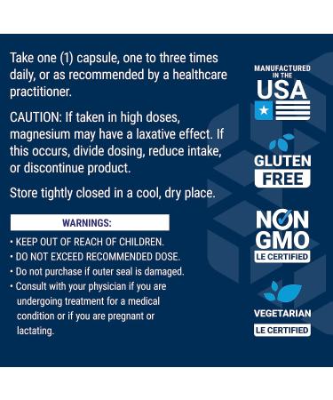 Life Extension Magnesium Caps 500 mg Magnesium Oxide Citrate Succinate Heart Health Healthy Bones Metabolism Support 100 Vegetarian Capsules (Pack of 2) - Buy Online on GoSupps.com