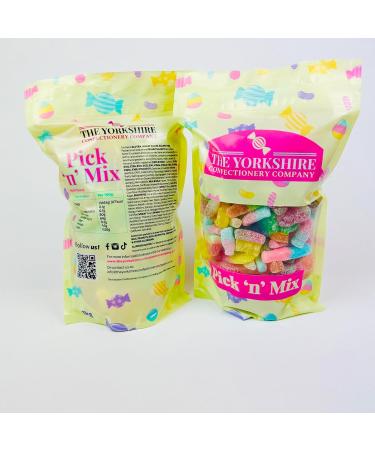 The Yorkshire Confectionery Company - Fizzy Favourites Pick And Mix Sweets 1kg Pouch Bag packed with Sweets and Candy. Assortment is in a Large Resealable Bag Great For Sharing Or As A Gift (1kg) - Buy Online on GoSupps.com