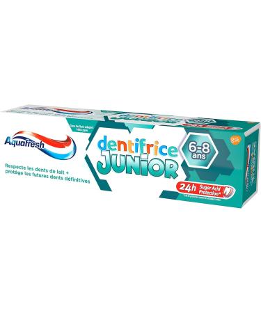 Aquafresh Junior Toothpaste For Children Between 6 and 8 Years Old Protects Growing Teeth Sweet Mint Flavor Pack of 3x75ml - Buy Online on GoSupps.com