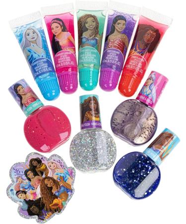Townley Girl Disney The Little Mermaid Sparkly Makeup Set for Girls - 11 Pcs, Lip Gloss, Nail Polish, Stickers | Ideal for Parties, Sleepovers | Birthday Gift for Girls 3 Yrs - Buy Online on GoSupps.com