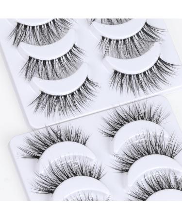 Dyafin 3D Eyelash Set - 4 Pairs of Natural Reusable Handmade Fake Lashes | Lightweight & Comfortable | Perfect for Any Look - Buy Online on GoSupps.com
