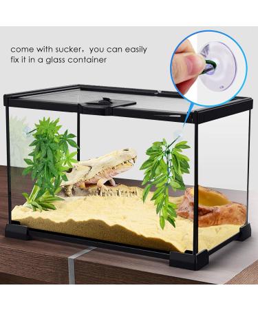 ERKOON Artificial Plastic Plant 3 Pieces Set Reptile Habitat and Aquarium Fish Terrarium Decor - Buy Online on GoSupps.com