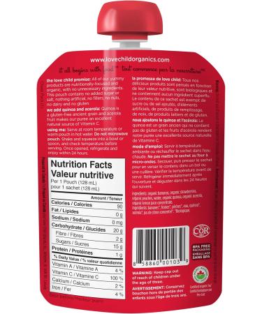 Love Child Organics Superblends Bananas Strawberries + Peaches Puree 128 ml (Pack of 12) by Nature's Path - Buy Online on GoSupps.com