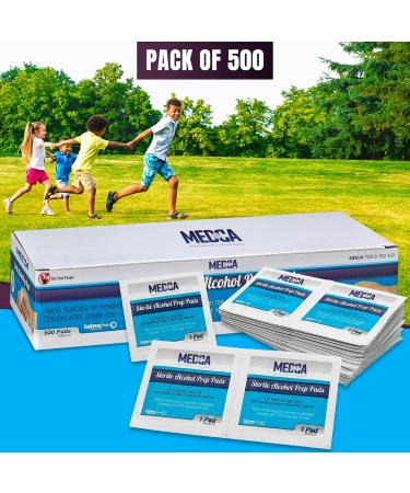 500 Count Alcohol Wipes - Individually Wrapped 70% Isopropyl Swab Pads, 2-Ply Cotton - Pack of 1 - Buy Online on GoSupps.com