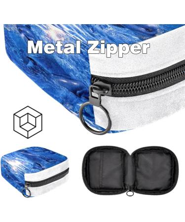 GIAPB Sanitary Napkin Storage Bag - Blue Dolphin Color | Period Tampon Makeup Pad Pouch 1897 - Buy Online on GoSupps.com