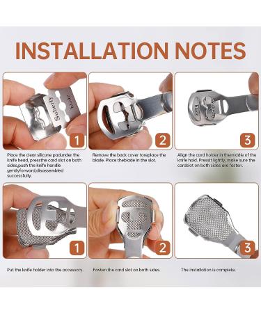 Pedicure Foot File & Callus Shaver Set - Wood Handle Shaver, 30 Blades, Foot File, Colossal Rasp - Foot Care Kit for Callus Removal - Buy Online on GoSupps.com