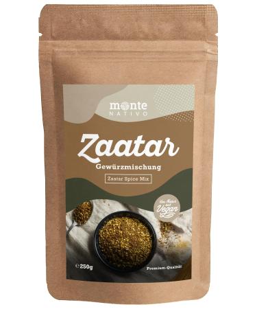 Zaatar Monte Nativo (250g) - pice de Zaatar s ch e avec soin - M lange d' pices aromatique et d licieux id al pour la p tisserie et les dips - pice orientale Zaatar 250 g (Lot de 1)