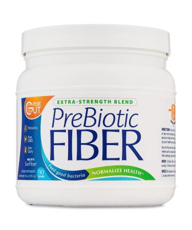 Great Gut - Prebiotic Fiber Powder  Unflavored Prebiotic Fiber with Sunfiber  20 Ounces  90 Servings