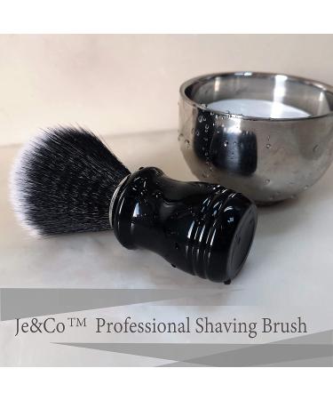 Je&Co 21mm Synthetic Shaving Brush with Resin Handle - Dense Knot - Black - Buy Online on GoSupps.com