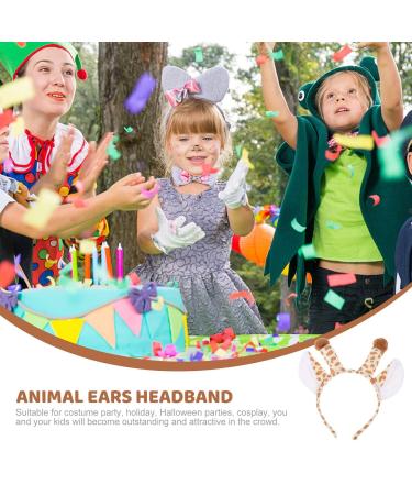 6pcs Giraffe Headband - Plush Animal Ears for Birthday & Halloween Costumes | Fun Giraffe Horns Hair Accessories - Buy Online on GoSupps.com