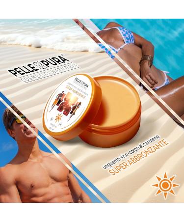DERMOCURA Pure leather ointment super tanning for an intensive and lasting tan with carotene melanin activator effective in the sun or in loungers and waterproof 100 ml - Buy Online on GoSupps.com