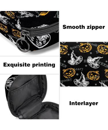 Halloween Pattern Sanitary Napkin Storage Bag | Menstrual Period Pouch for Teen Girls & Women - Color 10 - Buy Online on GoSupps.com