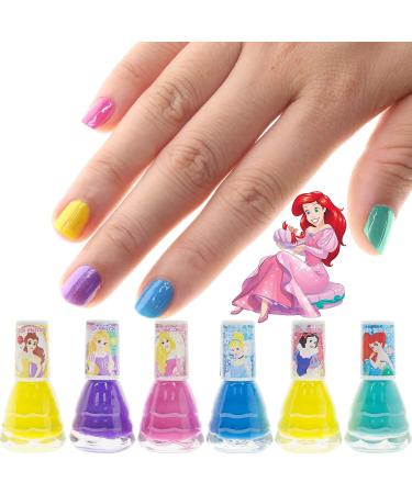 Disney Princess Castlebox Nail Polish Set | Non-Toxic Peel-Off Water-Based Formula | Safe Quick Dry Polish for Kids | 18 Pcs Opaque Colors | Ages 3 - Buy Online on GoSupps.com