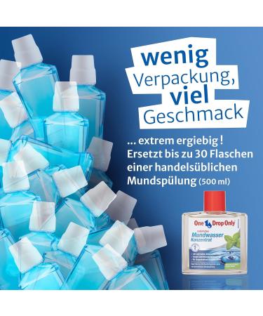 One Drop Only 5 pieces per 50 ml mouthwash concentrate + 20 free toothpicks economical mouthwash for daily use for up to 1000 applications with 1 drop combat bad breath - Buy Online on GoSupps.com