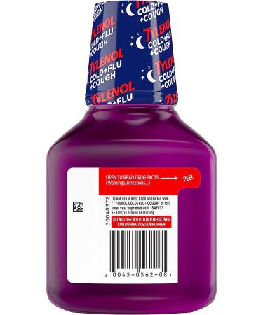 Tylenol Cold + Flu + Cough Night Liquid Medicine - Wild Berry Flavor - 8 fl oz - Buy Online on GoSupps.com