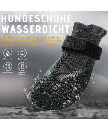 Dog Shoes 4 Pack - Waterproof Non-Slip Boots for Indoor & Outdoor Paw Protection - Buy Online on GoSupps.com