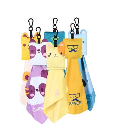 SEIBER Eyeglasses Cleaning Cloth Microfiber Cleaning Cloths Eyeglass Cleaning Wipes Eye Glass Clean Cloths Lens Cloths Sunglasses Cleaning Cloth (6 Pack)