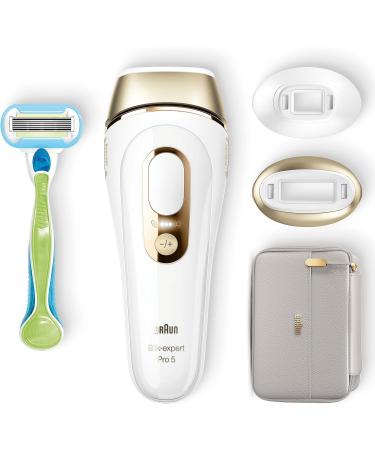 Braun IPL Silk Expert Pro 5 Hair Removal System with Venus Razor - White/Gold - Buy Online on GoSupps.com