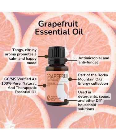 Rocky Mountain Oils Grapefruit Essential Oil 15ml - Pure Organic Aroma for Diffusers | Therapeutic Grade Aromatherapy Oil - Buy Online on GoSupps.com