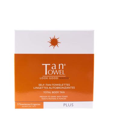Tan Towel Plus Self-Tan Towelette Full Body  5 Count (Pack of 1)
