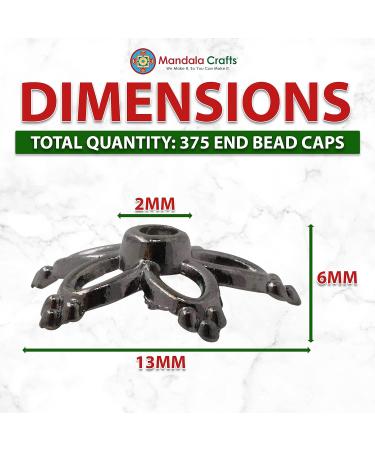 Mandala Crafts Metal Bead Caps Assorted Pack - 375 PCs 9x5mm, 5 Colors - Jewelry Making End Caps for Bracelet, Necklace, Earrings - Buy Online on GoSupps.com