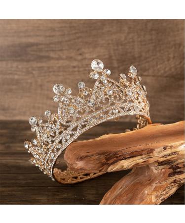 Forsylvanas Gold Queen Crown for Women - Perfect for Wedding, Birthday, Halloween & Costume Parties - Buy Online on GoSupps.com