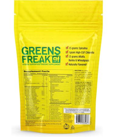 Pharmafreak Greens Freak Superfood Greens Powder 30+ Organic Greens Spirulina & Chlorella for Gut Health Digestion Immunity & Daily Energy Caffeine-Free Vegan 30 Servings Sweet Apple - Buy Online on GoSupps.com