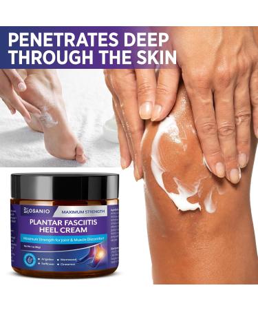 Plantar Fasciitis Relief Cream - Maximum Strength Herbal Formula for Foot Heel Knee and Leg Discomfort - 1oz Natural Concentrate - Buy Online on GoSupps.com