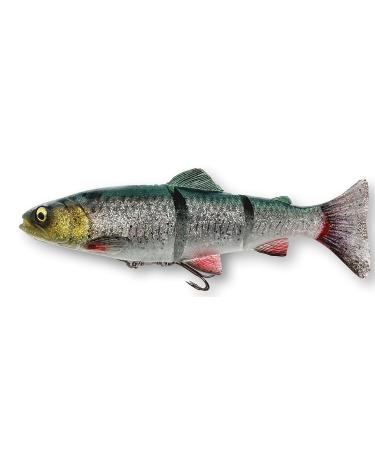 Savage Gear 4D Line Thru Trout - rubber trout rubber fish color: green silver length / weight / swimming behavior: 15cm / 40g / moderate falling