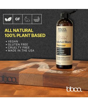 Natural Butcher Block Cleanser | 12 oz Mineral Oil-Free Vegan & Plant-Based | Freshen & Clean Your Butcher Block - Buy Online on GoSupps.com