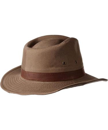 Dorfman Pacific Men's Twill Outback Hat - Medium Bark | Stylish and Durable - Buy Online on GoSupps.com