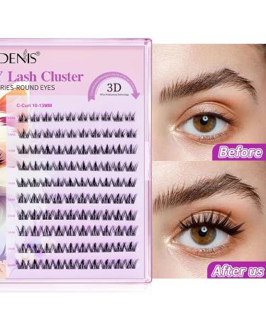 DIY Lash Extension Kit - Natural Look C Curl Cluster Lashes | 100PCS Dog Series 10-13mm Wispy False Eyelashes - Buy Online on GoSupps.com