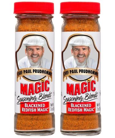 Chef Paul Prudhomme's Magic Seasoning Blends Chef Paul Blackened Redfish Magic Seasoning, 2-Ounce (Pack of 2) 2 Ounce (Pack of 2)