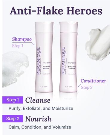 Anti Dandruff Shampoo & Scalp Restoring Conditioner | Gentle Care for Color-Treated Hair | Best for Thinning Hair & Dry Scalp | Keranique - Buy Online on GoSupps.com