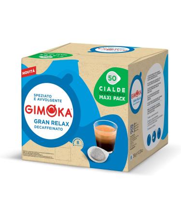  Gimoka Gimoka Compostable Coffee Pods Gran Relax Decaffeinated Coffee Blend Intensity 8-50 Pods - Compatible with ESE System 44mm - Buy Online on GoSupps.com