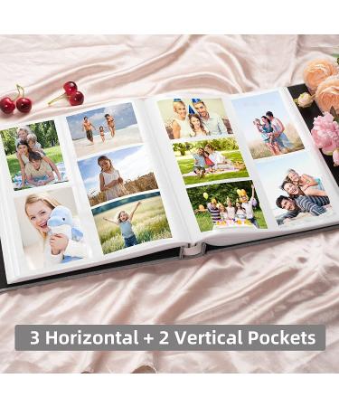 XONDIES 600 Pockets Fabric Linen Photo Album for 4x6 Photos - Grey | Large Capacity Slip-in Picture Book for Wedding, Family, Baby - Anniversary Albums - Buy Online on GoSupps.com