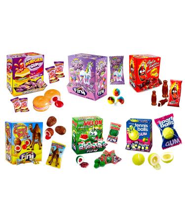 FINI Liquid Filled Bubblegum Retro Sweets & Candy - 50 Pieces Pick Any Flavour